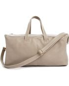 Melindagloss 48H Taupe Leather Weekend Holdall - Lyst