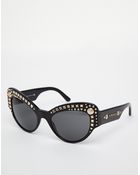 Versace Jewelled Cat-Eye Sunglasses - Lyst