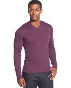 Sean John Textured V-Neck Sweater - Lyst