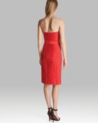 Halston Heritage Dress Strapless Jacquard - Lyst