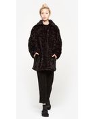 Vanessa Bruno Athé Buddy Fur Effect Coat - Lyst