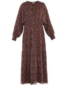 Saint Laurent Paisley-Print Silk-Chiffon Dress - Lyst