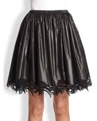 Christopher Kane Lace-Trimmed Mini Skirt - Lyst