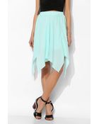 Sparkle & Fade Handkerchief Hem Midi Skirt - Lyst