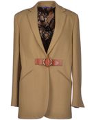 Blue Les Copains Coat - Lyst