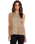 Current/Elliott The Muscle Tee - Camel Leopard - Lyst