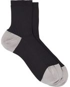 Maria La Rosa Two-Tone Rib-Knit Socks - Lyst
