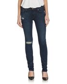 J Brand Distressed Rail Skinny Jeans - Lyst