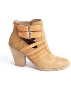 DV by Dolce Vita Cognac Suede Leather Accent 'Caitlynn' Ankle Boots - Lyst