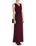 Karen Millen Draped Jersey Dress - Lyst
