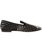 Giuseppe Zanotti 10Mm Gradient Studded Suede Loafers - Lyst