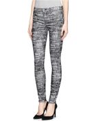 J Brand 'Super Skinny' Velvet Flock Jeans - Lyst