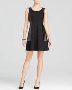 Nydj Faux Leather Panel Dress - Lyst