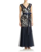 Tadashi Shoji Sequined Lace Mermaid Gown - Lyst
