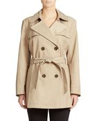 Via Spiga Plus Double Breasted Scarpa Hooded Trench Coat - Lyst