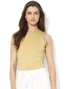 Lauren by Ralph Lauren Oneshoulder Metallic Top - Lyst