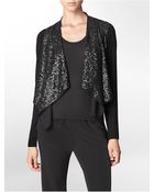 Calvin Klein White Label Sequin Front Shrug - Lyst