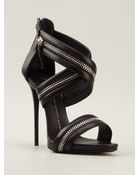 Giuseppe Zanotti Design All Over Zip Sandals - Lyst