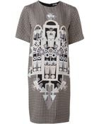 Holly Fulton Houndstooth Printed Dress - Lyst
