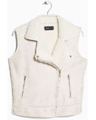 Mango Faux Shearling Gilet - Lyst