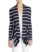 Saks Fifth Avenue Black Label Striped Open-Front Cardigan - Lyst