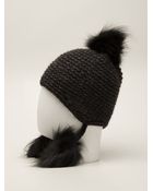 Inverni Triple Pom Beanie - Lyst