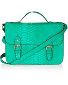 Topshop Snake Satchel - Lyst