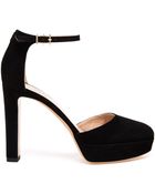 Valentino Suede Platform Pump - Lyst