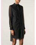 McQ by Alexander McQueen Semi Sheer Shirt Dress - Lyst