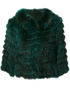 Yves Salomon Cropped Coat - Lyst