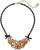 Betsey Johnson Statement Frontal Flower Bow Necklace - Lyst