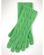 Polo Ralph Lauren Cable-Knit Cashmere Gloves - Lyst