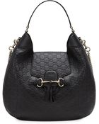 Gucci Emily Ssima Leather Hobo Bag - Lyst