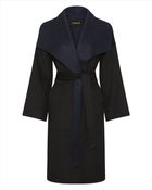 Jaeger Double-Faced Wool Wrap Coat - Lyst