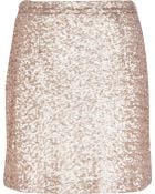 River Island Gold Sequin Mini Skirt - Lyst