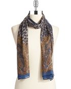 Lauren by Ralph Lauren Leopard And Paisley Scarf - Lyst