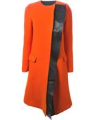 Neil Barrett Panelled Bi-colour Overcoat - Lyst