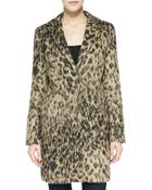 Smythe Fuzzy Leopardprint Lab Coat - Lyst