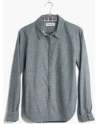 Madewell Denim Crop Shirt - Lyst