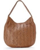 Sondra Roberts Taupe Knotted Woven Hobo - Lyst