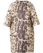 Giambattista Valli Leopard-Jacquard Coat - Lyst