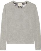 Mason by Michelle Mason Lace-Paneled Cashmere Sweater - Lyst