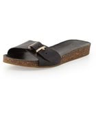 Cusp Maddux Leather Buckle Slide Sandal - Lyst