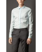 Burberry Slim Fit Striped Cotton Shirt - Lyst