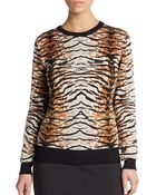 Torn By Ronny Kobo Shauna Tiger-Knit Sweater - Lyst
