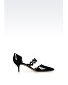 Emporio Armani Court Shoe In Patent And Suede - Lyst