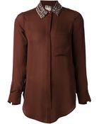 Haute Hippie Beaded Collar Blouse - Lyst