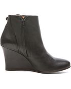 Lanvin Leather Wedge Bootie - Lyst