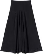 Rebecca Taylor Crepe De Chine Pleat Skirt - Lyst