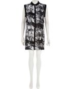 River Island Black And White Print Loose Shirt Dress - Lyst